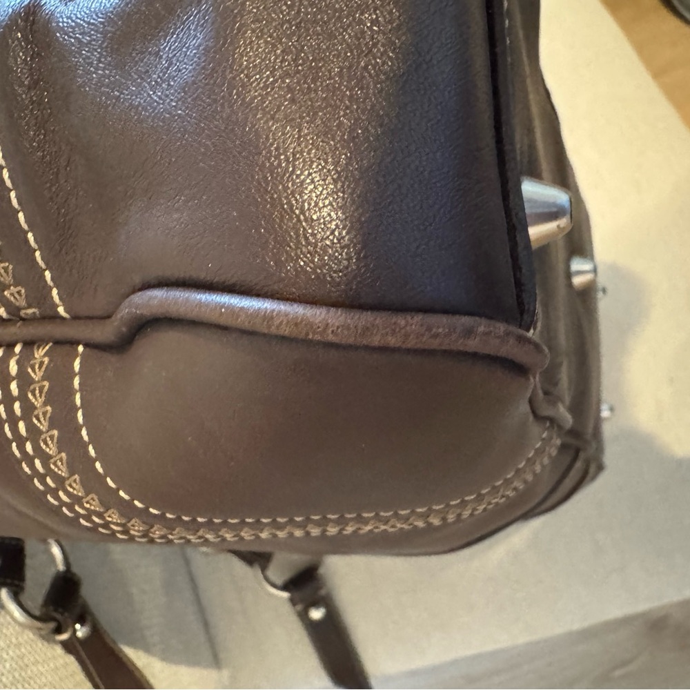 Coach Vintage Brown Leather Soho Satchel Purse with Dust Bag F10581 - Picture 12 of 16